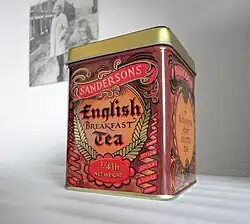 Tea tin, can with removable cover