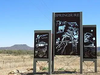 Entrance sign, Springsure, Queensland