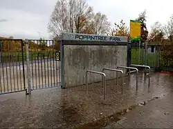 Entrance to Poppintree park (Entrance next to pond)