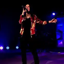 Eowyn leading worship at Expectation Church in 2017