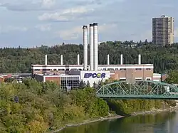EPCOR's Rossdale Power Plant viewed from the High Level Bridge