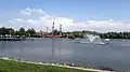 Pirates' ship by the pond