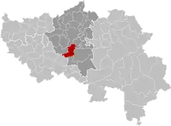 Location of Esneux in Liège province