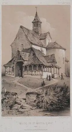 The church in Saint-Martin-d'Abbat
