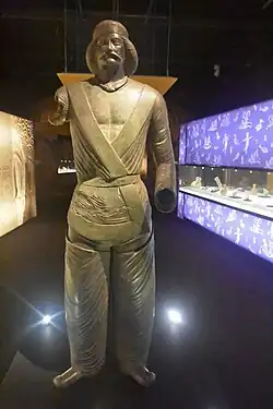 The Statue's replica on display at an exhibition by the National Museum of Iran in Spain.[10]