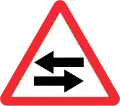 Two-way traffic crossing