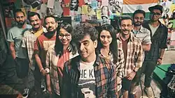 Euphoria band members at the filming of their video Alvida, in April 2018