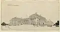 Executive Mansion project, view from the South-East
