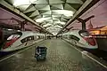 Express Moscow—St. Petersburg Sapsan at the Leningradsky Railway Station