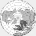 Depiction of the estimated ash cloud at 18:00 UTC on 16 April 2010.