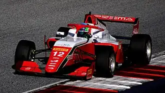 Antonelli driving the Tatuus FR-19 at the Red Bull Ring in the 2023 Formula Regional European Championship