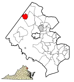 Location within Fairfax county