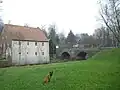 Former Erblehnmühle near the arch bridge