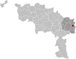 Location of Farciennes in Hainaut
