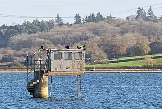A lowland lake with pleasure craft on it
