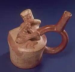 Ceramic depicting fellatio (300 AD),, Larco Museum, Lima