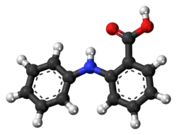 Ball-and-stick model of fenamic acid