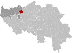 Location of Fexhe-le-Haut-Clocher in the province of Liège