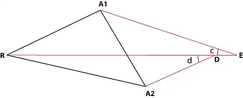 Non-coincidence of points D and E