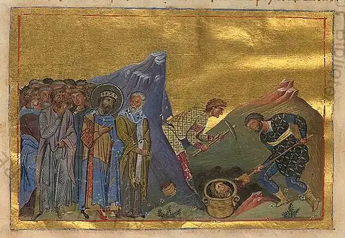 Finding of the Precious Head of Saint John the Baptist (Menologion of Basil II)