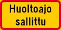 Additional panel with text "Driving in service purposes allowed" (formerly used )