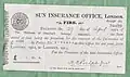 Receipt for a Middlesex cottage hospital, 1912.