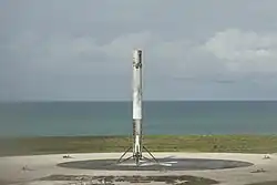 First stage of Falcon 9 Flight 35 on the pad after landing
