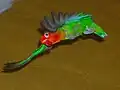 A Fischer's lovebird in flight