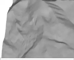 Fitted B-spline surface with large lambda and more smoothing