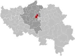 Location of Fléron in Liège province