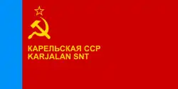 Flag of the Karelian SSR (24 May–13 November 1991) and the Republic of Karelia (13 November 1991–16 February 1993)
