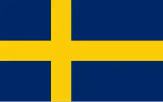 Swedish civil ensign 1 November 1905–21 June 1906, with union mark removed
