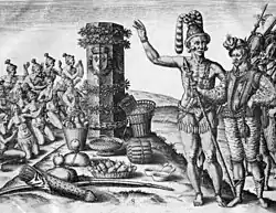 Image 9Timucua Indians at a column erected by the French in 1562 (from History of Florida)
