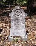 Grave of a German immigrant in the old pioneer cemetery