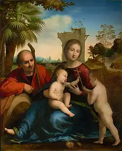 Fra Bartolomeo The Rest on the Flight into Egypt with Saint John the Baptist, 1509