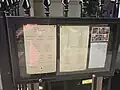 The menu at Francie in July 2025