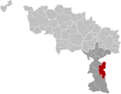 Location of Froidchapelle in Hainaut