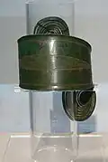 Armlet with sun symbol; 16th–13th century BC (late Bronze Age); bronze; German National Museum (Nuremberg)