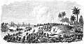 Taking the battery of Curuzú (3 September) by the Brazilian 2nd Army Corps, under the command of lientenant-general Viscount of Porto Alegre (according to a sketch of Mr. Paranhos).