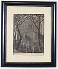 Figures on a Walk, Etching, Turnbull, ca. 1920