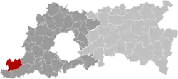 Location of Galmaarden in Flemish Brabant