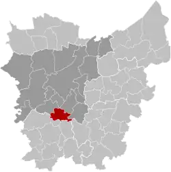 Location of Gavere in East Flanders