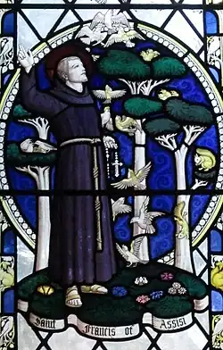 Detail of the third window of the north aisle, by Geoffrey Webb (1934)