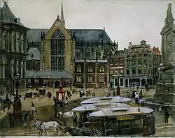 George Hendrik Breitner:Gezicht op de Dam te Amsterdam, Rijksmuseum, Amsterdam