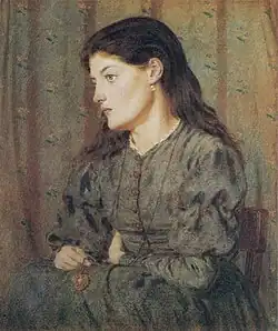 Portrait of Mary Leslie, 1869, watercolour