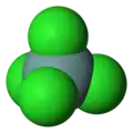 Germanium tetrachloride - space-filling model
