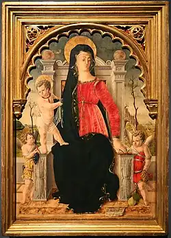 Juraj Ćulinović, Virgin and Child enthroned with Angels, 1456 - 1460, Gemäldegalerie