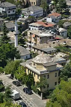 Aerial view of the former mosque