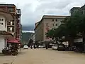 Laos and China Friendship Street in the Golden Triangle SEZ