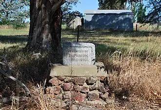 Monument to the pioneers at Goomalibee